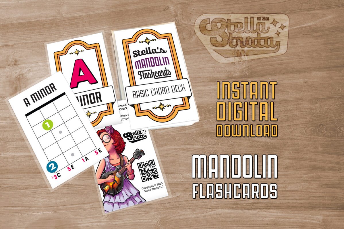 Mandolin Chord Flash Cards (Printable) - Stella Strata LLC